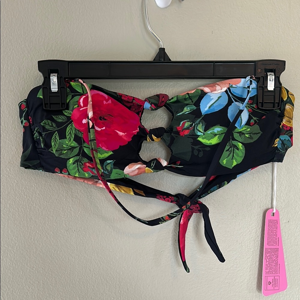 Floral Strapless Bikini Top